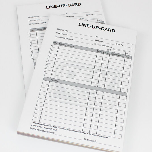 DBV Line-Up-Cards