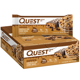 QUEST Dipped Protein Bar (50g Riegel) Chocolate Chip Cookie Dough