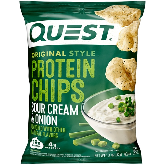 QUEST Original Style Protein Chips Sour Cream & Onion Tte