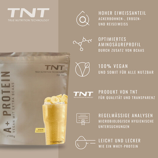 TNT A+ Protein - Banane - Vorteile