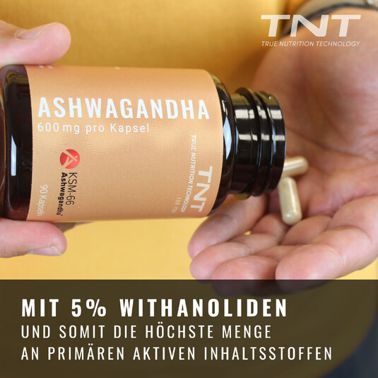 TNT Ashwagandha KSM-66 - Mit 5% Withanoliden