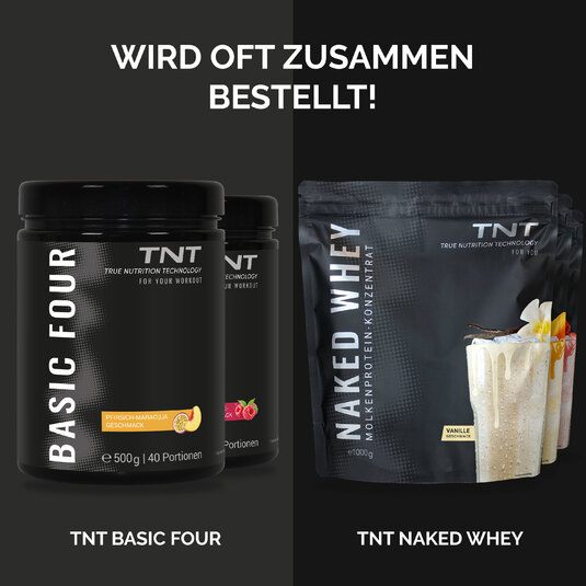 TNT Basic Four wird oft zusammen mit TNT Naked Whey gekauft