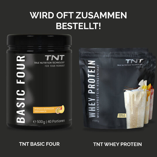 Beliebte Kombi: TNT Basic Four und TNT Whey Protein