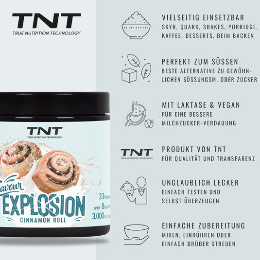 Flavour Explosion Cinnamon Roll Vorteile