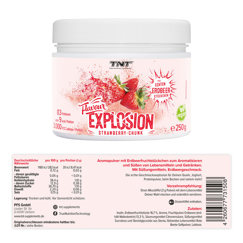 TNT Flavour Explosion - Strawberry Chunk - Label