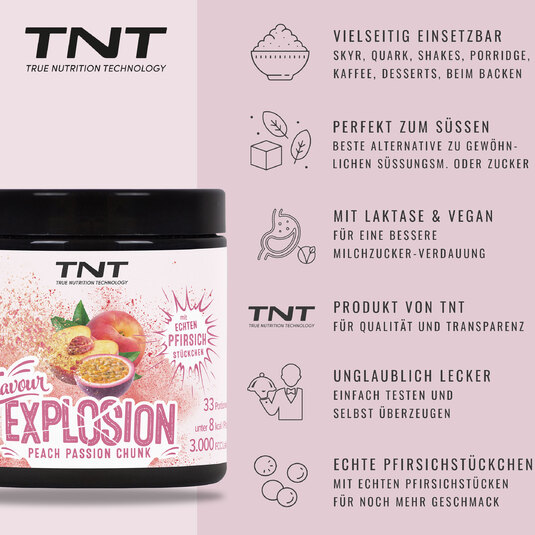 Flavour Explosion Peach Passion Chunk Vorteile