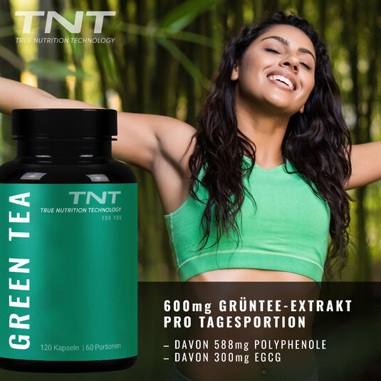 Grünteekapseln mit 600mg Grüntee-Extrakt