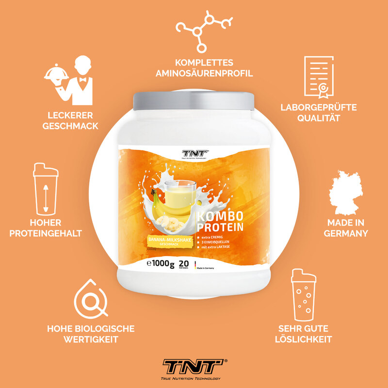TNT Kombo Protein Banana-Milkshake Vorteile