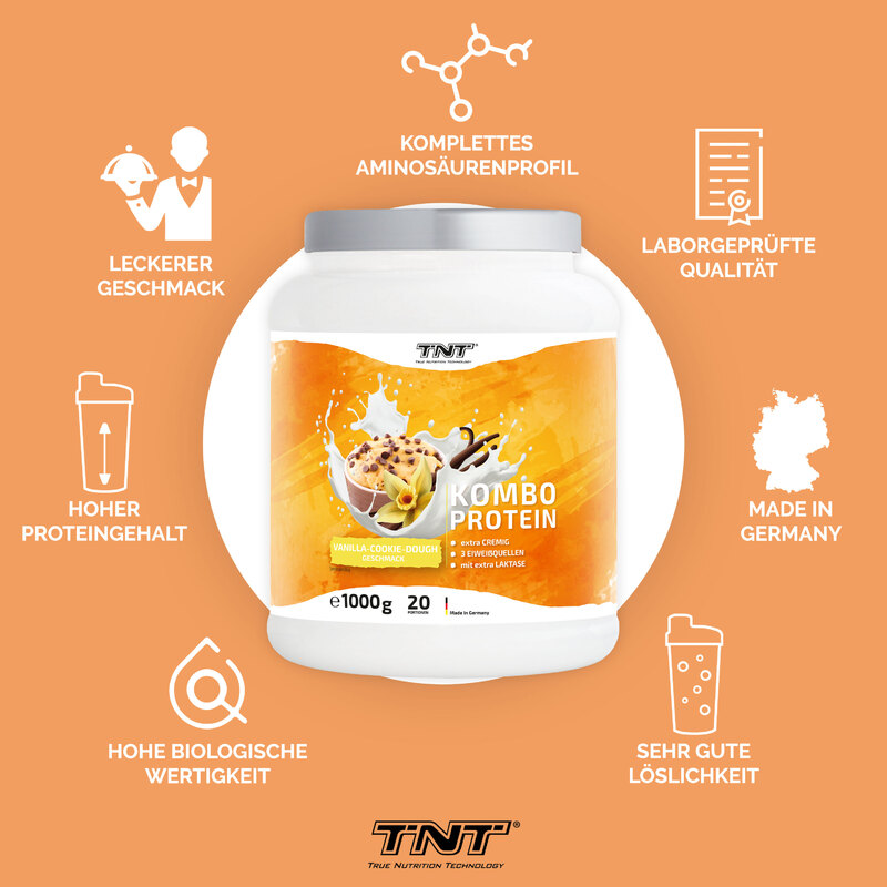 TNT Kombo Protein Vanilla-Cookie-Dough Vorteile