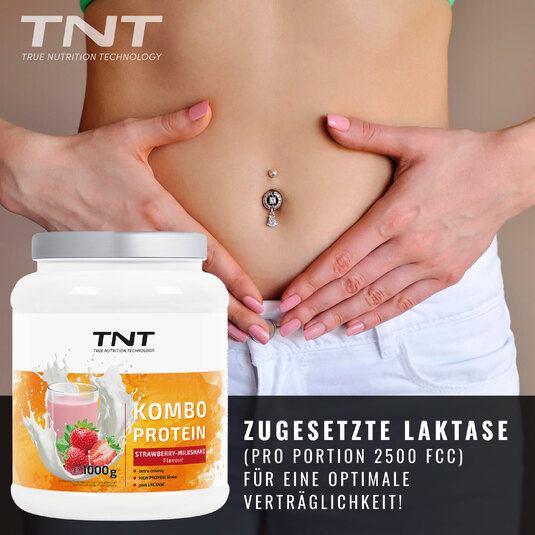 TNT Kombo Protein Strawberry-Milkshake mit Laktase