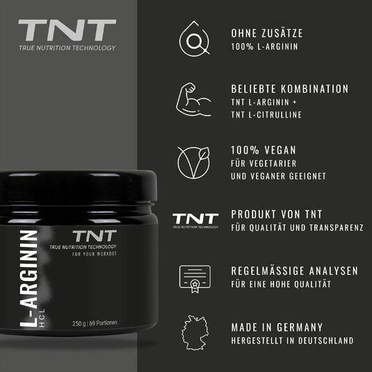 Vorteile von TNT L-Aginin auf einen Blick