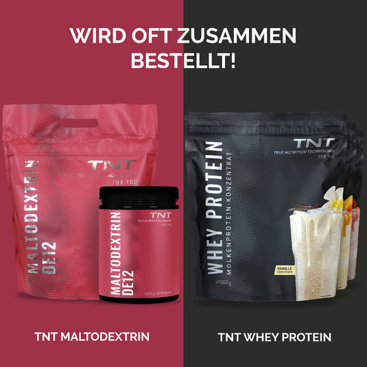 Beliebte Kombi: TNT Maltodextrin DE12 und TNT Whey Protein