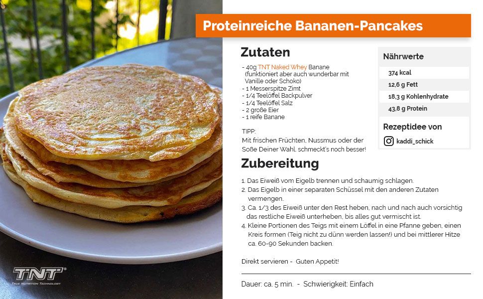 Proteinreiche Bananen-Pancakes