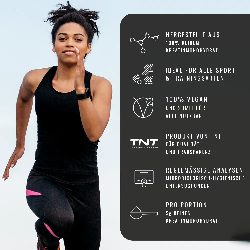 Die Vorteile von TNT Creatine Pulver auf einen Blick